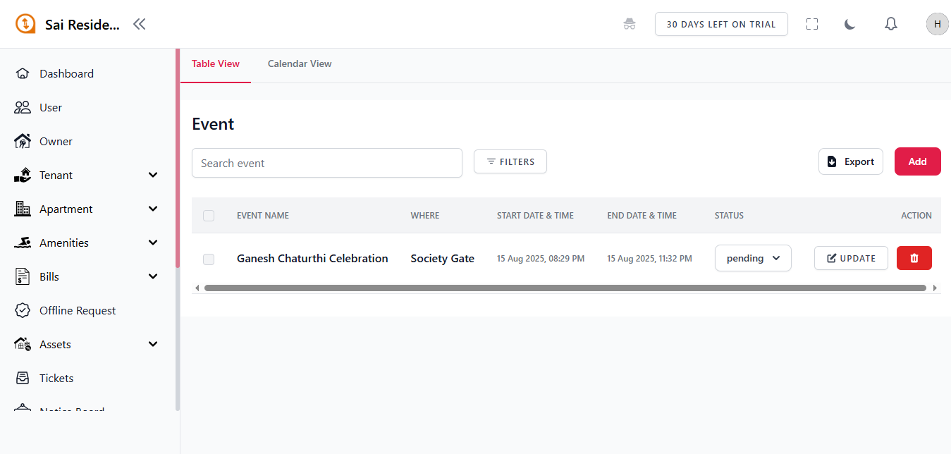 Smart Amenity Management